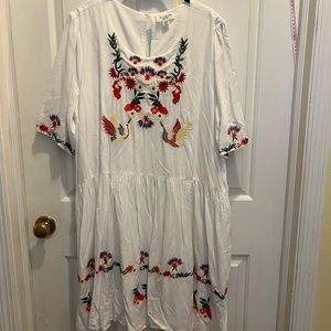 Embroiled swing dress, EUC